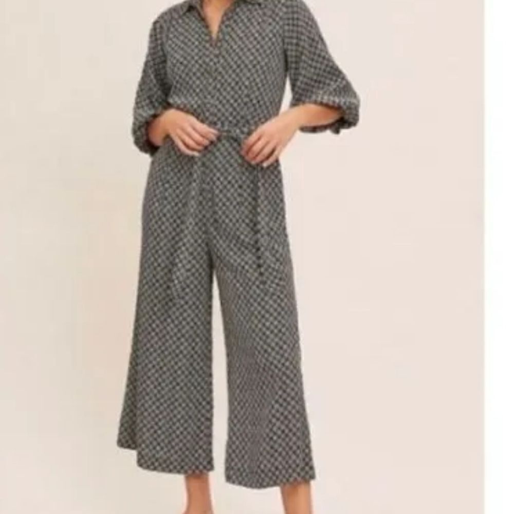 Anthropologie Maeve Myka Wide Leg Jumpsuit Size 6 - Picture 1 of 6